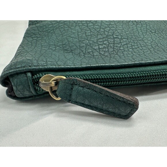 FREE PEOPLE Clutch Bag Vegan Faux Leather Pebble Laptop Cosmetic 12x14.5 Green - Picture 15 of 16